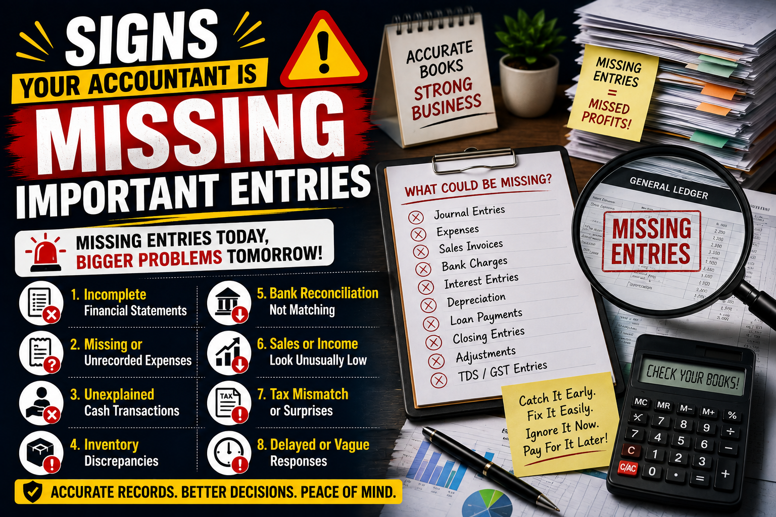 Signs Your Accountant Is Missing Important Entries